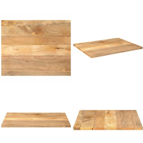 Piano per Tavolo 90x80x3,8 cm Rettangolare Legno Massello Mango - Tavolo in legno - Piano in legno mango