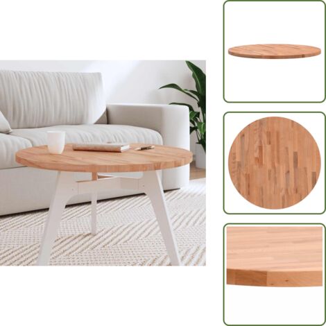 Piano per tavolo - vidaXL Piano per Tavolo Ø70x2,5 cm Rotondo in Legno Massello di Faggio - Tavolo in legno