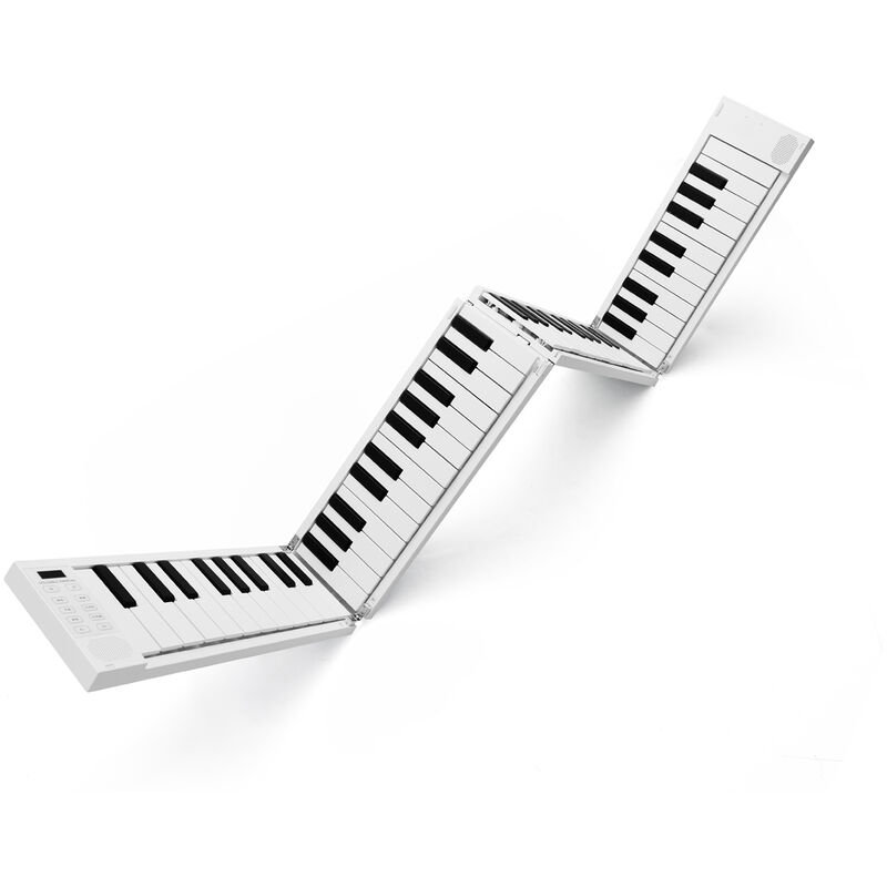 

Piano plegable de 88 teclas, piano digital, teclado electronico portatil, piano para piano, instrumento musical para estudiantes, Blanco negro