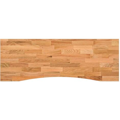 Piano Scrivania Marrone Chiaro 140x50x2,5 cm in Rovere Massello vidaXL