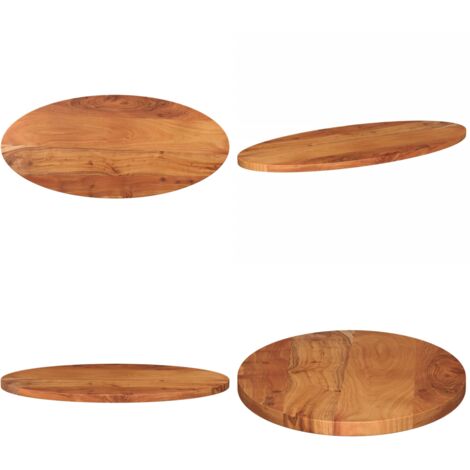 Piano Tavolo 100x50x2,5 cm Ovale in Legno Massello di Acacia - Piano in acacia - Tavolo da pranzo