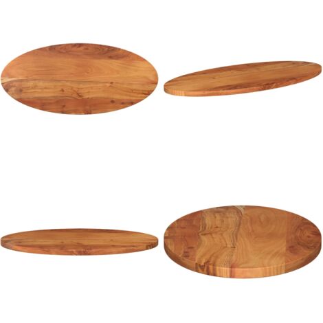 Piano Tavolo 140x50x2,5 cm Ovale in Legno Massello di Acacia - Piano in acacia - Tavolo da pranzo