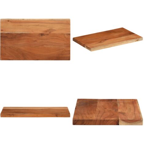 Piano Tavolo 40x20x3,8cm Rettangolare Legno Massello Acacia - Piano in acacia - Tavolo da pranzo