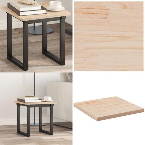Piano Tavolo 40x40x1,7 cm Quadrato in Legno Massello di Pino - Piano in legno - Tavolo in pino