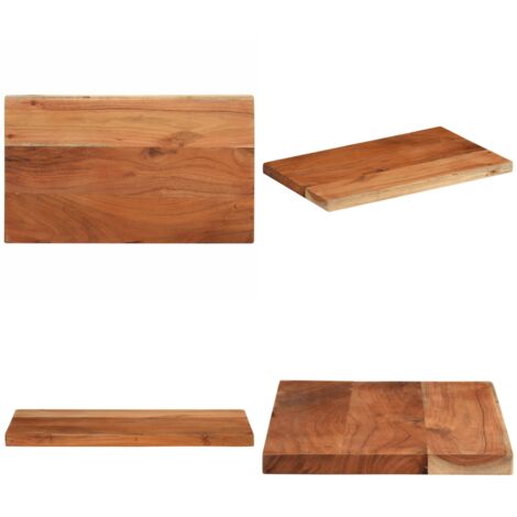 Piano Tavolo 50x20x3,8 cm Rettangolare Legno Massello Acacia - Piano in acacia - Tavolo da pranzo