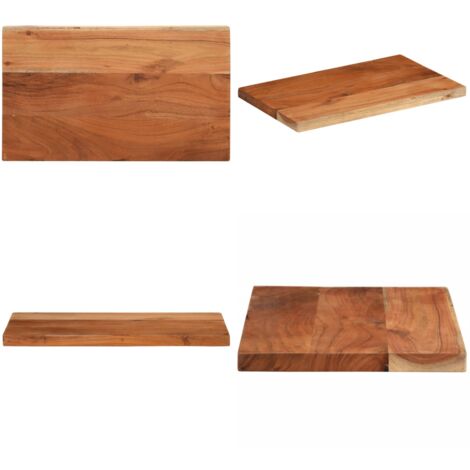 Piano Tavolo 60x20x3,8 cm Rettangolare Legno Massello Acacia - Piano in acacia - Tavolo da pranzo
