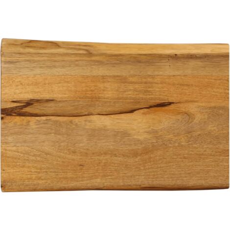 Piano Tavolo 70x40x2,5 cm Bordi Vivi in Legno Massello di Mango vidaXL