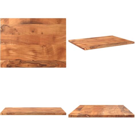 EDHAS Vassoio Rettangolare In Legno Di Acacia – Nero – Con Manici – 38x25x4 Cm – Per Colazione, Cena, Bevande E Organizzazione Casa