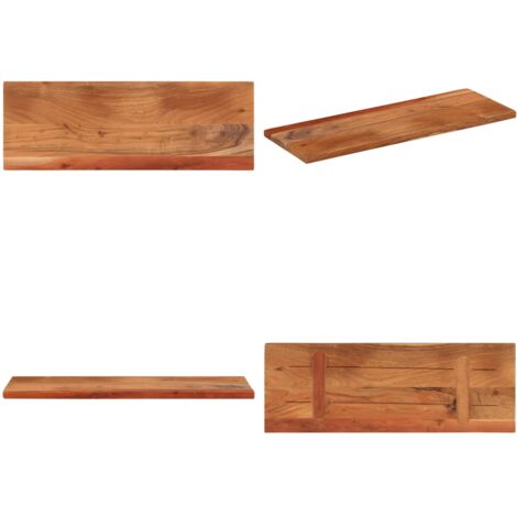 Piano Tavolo 90x40x3,8 cm Rettangolare Legno Massello Acacia - Piano in acacia - Tavolo da pranzo