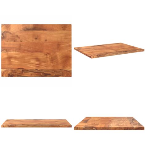Piano Tavolo 90x70x3,8 cm Rettangolare Legno Massello Acacia - Piano in acacia - Tavolo da pranzo