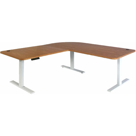 Piano tavolo angolare 90° per scrivania HWC-D40 HDF PVC  legno struttura