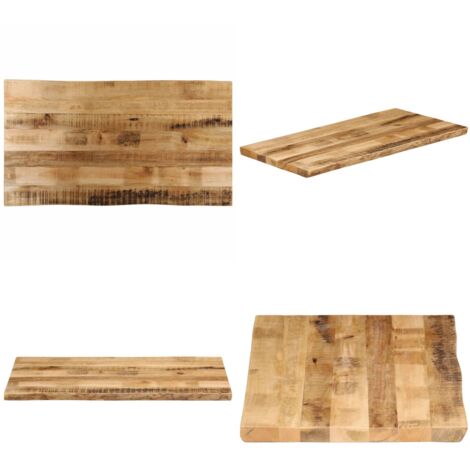 Piano Tavolo Bordi Vivi 110x60x2,5 cm Legno di Mango Grezzo - Piano in legno grezzo - Bordi vivi