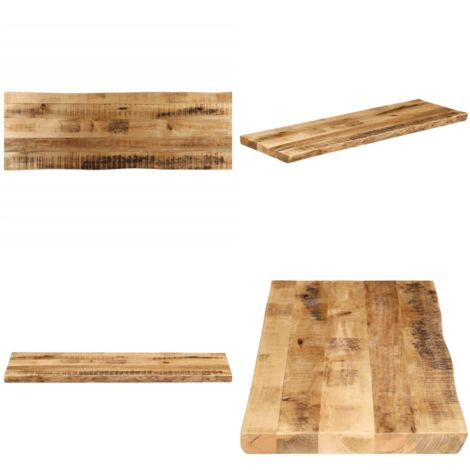 Piano Tavolo Bordi Vivi 140x40x3,8 cm Legno di Mango Grezzo - Piano in legno grezzo - Bordi vivi