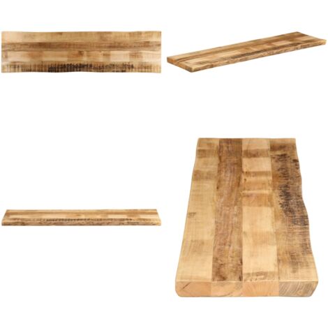 Piano Tavolo Bordi Vivi 160x40x2,5 cm Legno di Mango Grezzo - Piano in legno grezzo - Tavolo con bordi vivi