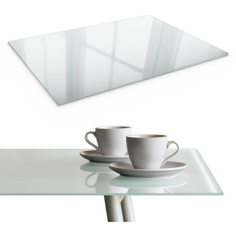 Piano tavolo in vetro antigraffio temperato - Moderno - Elegante - Piano tavolo in vetro per tavolino da caffè per sala da pranzo - 80x60 cm