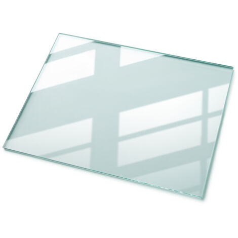 Piano Tavolo in Vetro Temperato Rettangolare – 800 x 600 mm - Vetro Trasparente - 80x60 cm