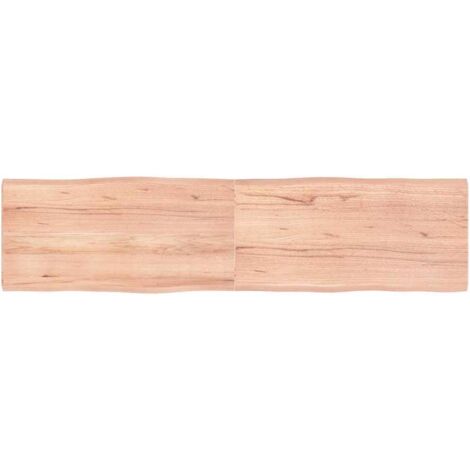 Piano Tavolo Marrone Chiaro 160x40x(2-4) cm Rovere Non Trattato vidaXL