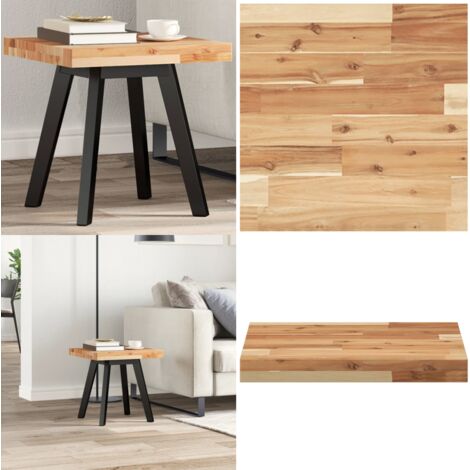 Piano Tavolo Quadrato 40x40x4 cm in Legno Massello di Acacia - Tavolo in acacia - Tavolo quadrato