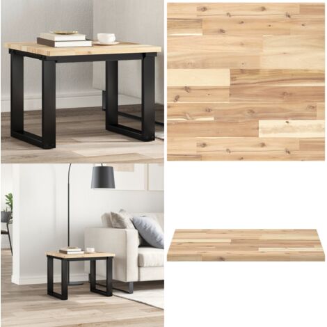Piano Tavolo Quadrato 50x50x2 cm in Legno Massello di Acacia - Tavolo in acacia - Tavolo quadrato