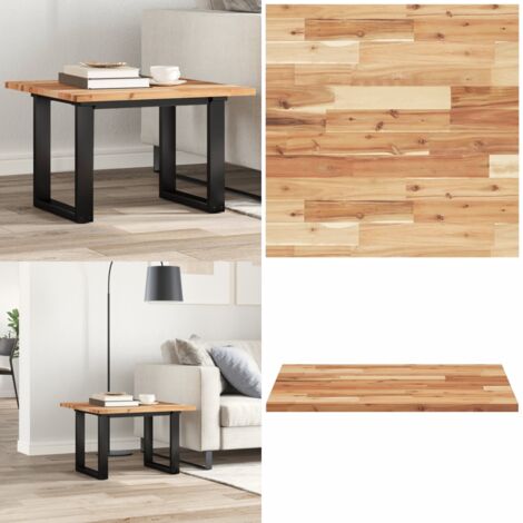 Piano Tavolo Quadrato 60x60x2 cm in Legno Massello di Acacia - Tavolo in acacia - Tavolo quadrato