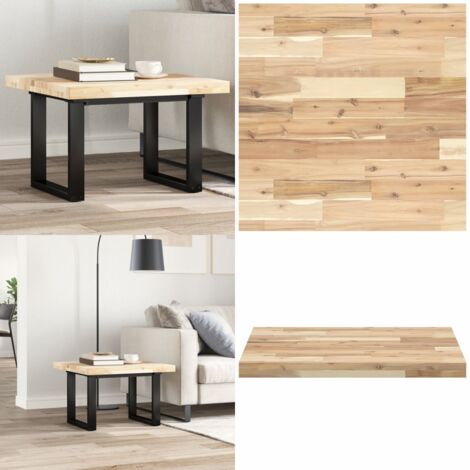 Piano Tavolo Quadrato 60x60x4 cm in Legno Massello di Acacia - Tavolo in acacia - Tavolo quadrato