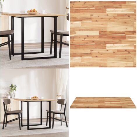 Piano Tavolo Quadrato 90x90x2 cm in Legno Massello di Acacia - Tavolo quadrato - Tavolo da pranzo