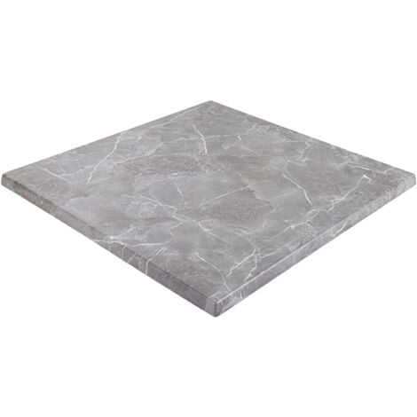 Piano tavolo quadrato laminato 60 x 60 cm marmo grigio
