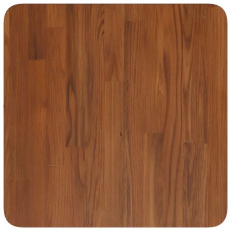 Piano Tavolo Quadrato Marrone Scuro 40x40x1,5cm Rovere Trattato vidaXL