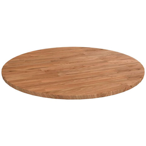 Piano Tavolo Rotondo Marrone Chiaro Ø60x1,5cm Rovere Trattato