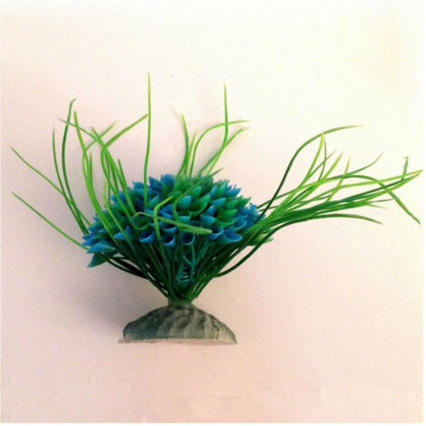 Pianta 7 Cm Piantina Artificiale Acquaria Piante Cespuglio Blu