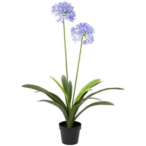 PIANTA ARTIFICIALE AGAPANTHUS LILLA IN VASO H105 ARREDO DECOR