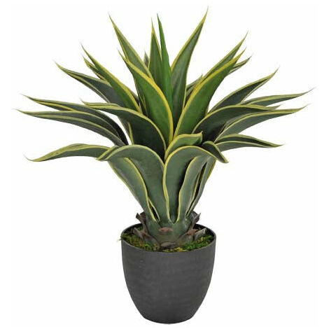 Pianta Artificiale Agave Attenuata con Vaso H 60 cm