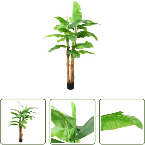 Pianta artificiale -  Albero di Banane Artificiale con Vaso 300 cm Verde
