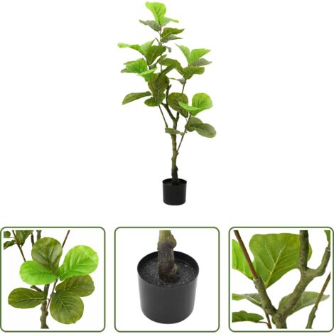 Pianta artificiale -  Albero di Ficus Artificiale 30 Foglie 125 cm Verde