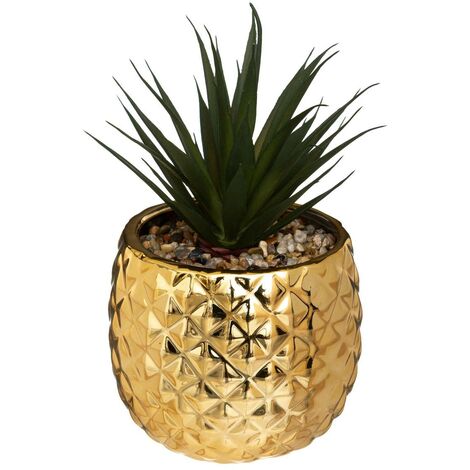 Pianta artificiale Ananas H21cm - D oro - Atmosphera créateur d'intérieur