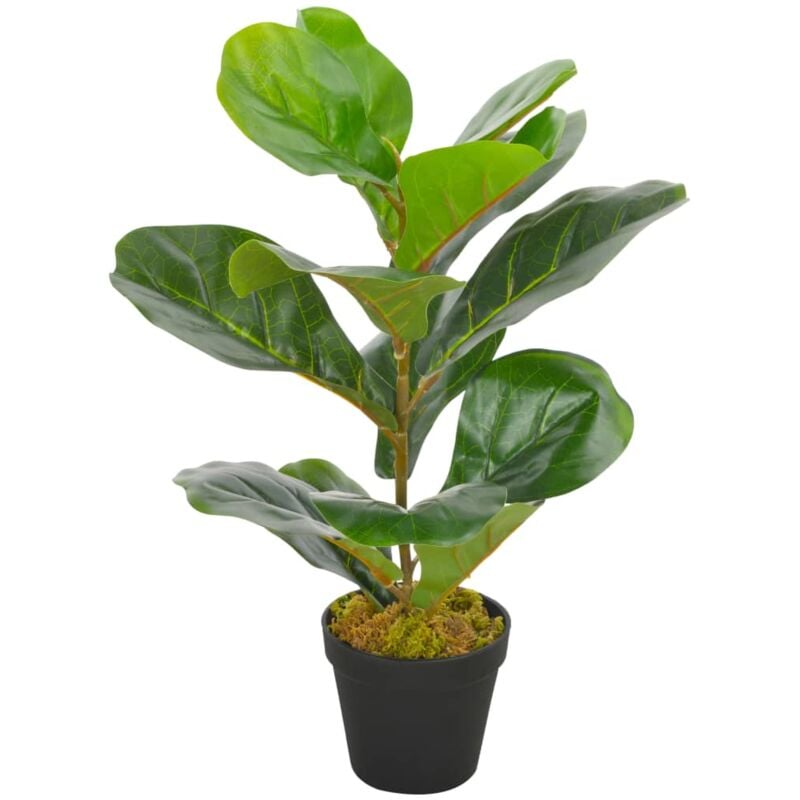 Vidaxl - Pianta Artificiale di Ficus Lyrata con Vaso Verde 45 cm