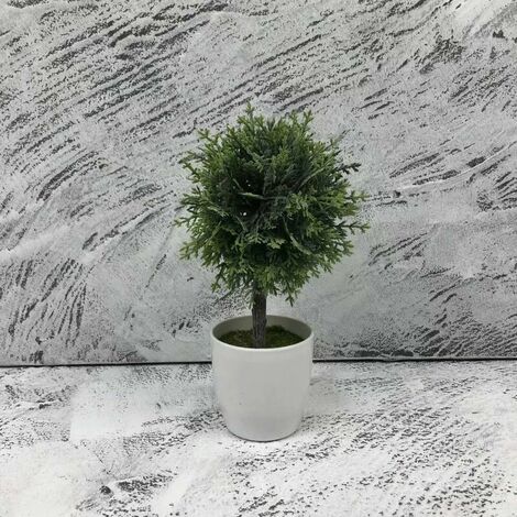 Pianta Artificiale Falso Fiore Simulazione Bonsai Più Rosa Piccola Finestra Di Casa Decorazione Di Nozze In Vaso Sferico (Aggiungendo Vaso In Vaso Di Erba Di Bambù Rosa)