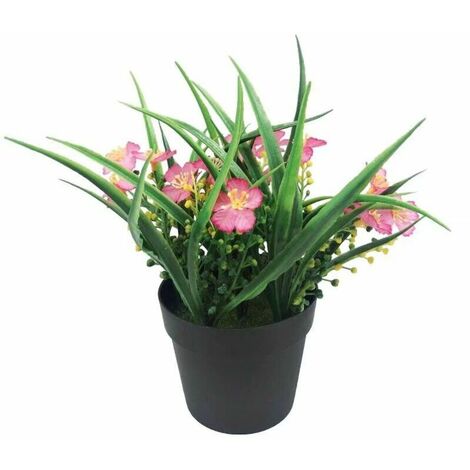Pianta Artificiale Fiore Artificiale Pianta Verde Artificiale In Vaso Fiore Artificiale Clivia Chlorophytum Pianta In Vaso Ornamento Decorativo Fiore Artificiale (Rosa)