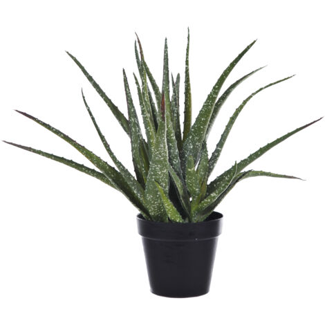 Pianta Artificiale Hawortia Aloe con Vaso H 355 cm