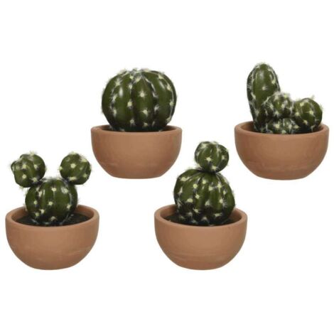 Pianta artificiale in vaso, cactus, 10,5 cm, codice 801321
