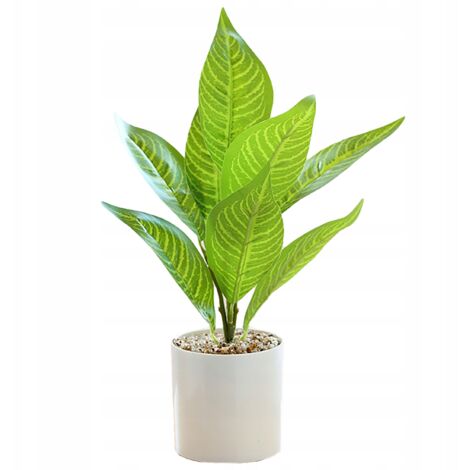 Pianta artificiale in vaso realistico da 34 cm, decorazione bonsai cespugliosa