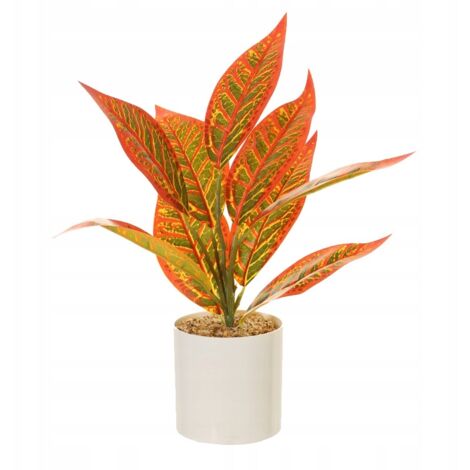 Pianta artificiale in vaso realistico da 34 cm, decorazione bonsai cespugliosa