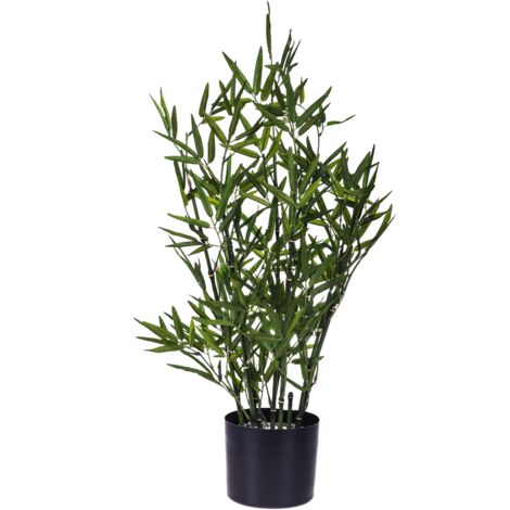 Pianta Artificiale Mini Bamboo con Vaso H 76 cm