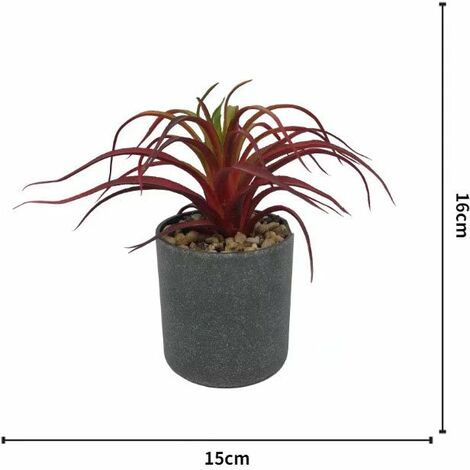 Pianta artificiale simulazione di fiori artificiali Pandan pianta grassa pianta in vaso simulazione interna fiore decorazione della casa ornamenti bonsai pianta verde simulazione pianta (rosso)