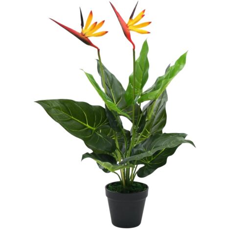 Pianta artificiale strelitzia reginae uccello del paradiso 66 cm DEC021942