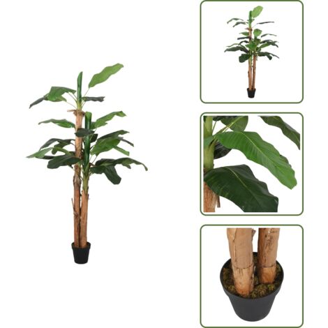Pianta artificiale - vidaXL Albero di Banano Artificiale 18 Foglie 150 cm Verde - Albero verde