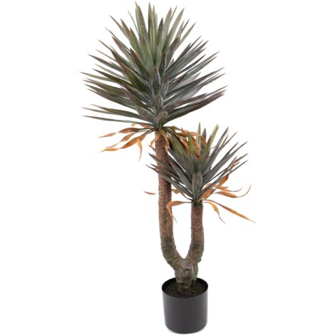 Pianta Artificiale Yucca in Vaso con 2 Diramazioni H 142 cm