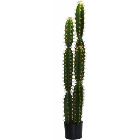 Pianta cactus Artificiale con vaso tondo cm Ø18xh124