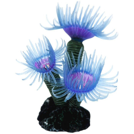 Pianta Corallo Artificiale Finto Per Decorazione Acquario Blu Viola Vasca Pesci