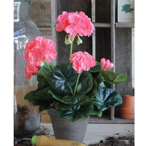 Pianta Decorativa Mica Decorations PVC Geranio (11,5 x 33 cm)